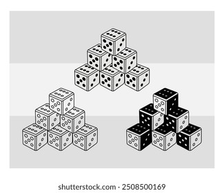 Juego Die, Dice Silhouette, Dice Vector, Clipart, eps, juego,