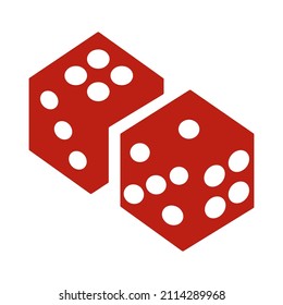 Juego morir icono plano aislado en fondo blanco