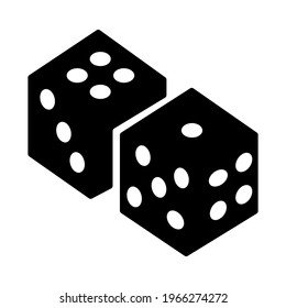 Game die icon isolated vector illustration. High quality black style vector icon