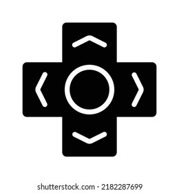 Game Direction Button icon, full black. Suitable for content design, poster, banner, or video editing needs