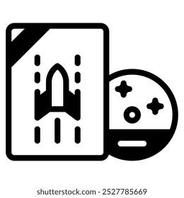 Ilustración de icono de Vector de juego de disco
