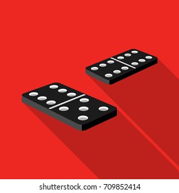 Game, Domino, single icon in flat style.Game, vector symbol stock illustration web.
