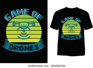 Game drones T-shirt design. T-shirt design for print.