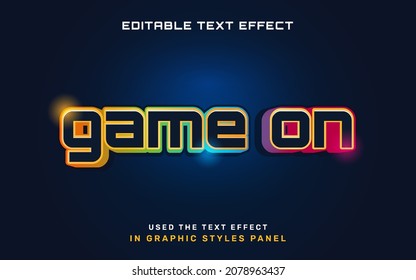 Game Editable Text Effect Template