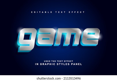 Game editable text effect template