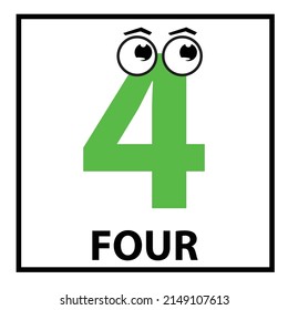 Game education card. Unique card number on children book. templates card