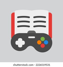 Game education icon in flat style, use for website mobile app presentation