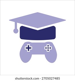 game educational icons. simple colored vector