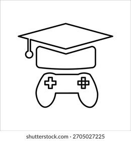 Symbole für die Spieleerziehung. einfacher Zeilenvektor