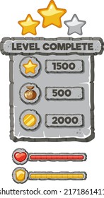 Game element template design set illustration
