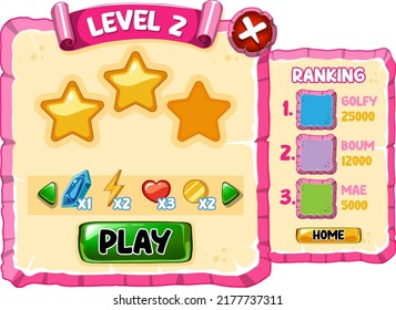 Game element template design set illustration