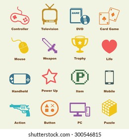 game elements, vector infographic icons