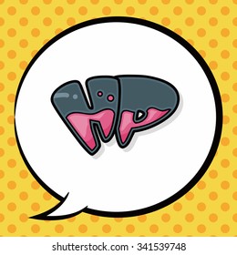 game energy doodle, speech bubble