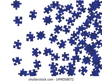 Game Conundrum Jigsaw Puzzle Dark Blue Stock Vector (Royalty Free ...