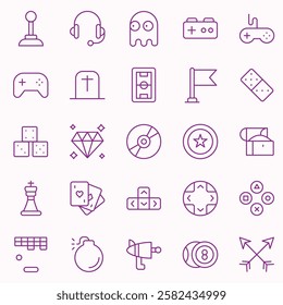 GAME AND ENTERTAINMENT ICON SET