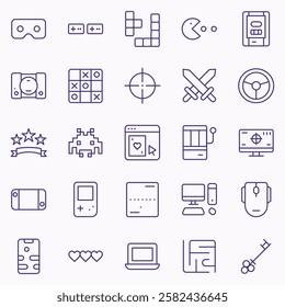 GAME AND ENTERTAINMENT ICON SET