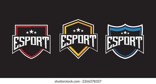 game esport logo for competitive game team, simple game esport logo vector