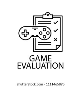 game evaluation outline icon. Element of gaming outline icon for mobile concept and web apps. Thin line game evaluation outline icon can be used for web and mobile on white background