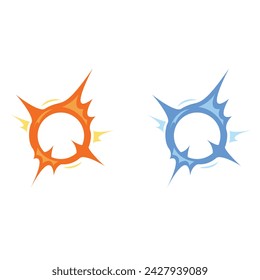 Game explosion effects isolated on a white background vector illustration