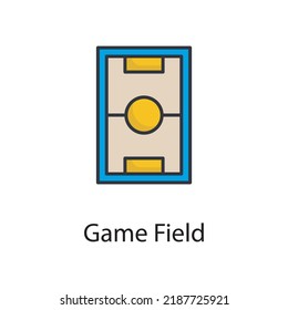 Game Field vector filled outline Icon Design illustration. Sports And Awards Symbol on White background EPS 10 File