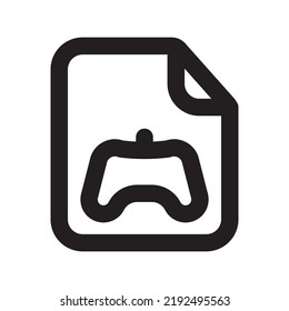 Game Files Icon with Outline Style