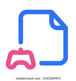 Game Files Icon Two Tone Color