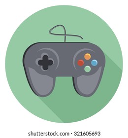 game flat icon in circle