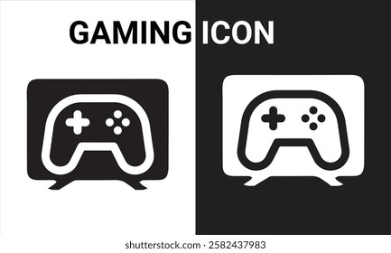 Game Flat Icon. Gamepad icon. Game controller silhouette vector, Video game controller, joystick. EPS 10