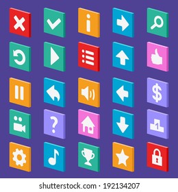 Game flat icons