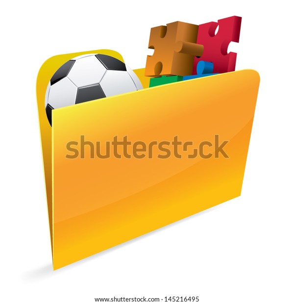 Game Folder Icon Stock Vector Royalty Free 145216495