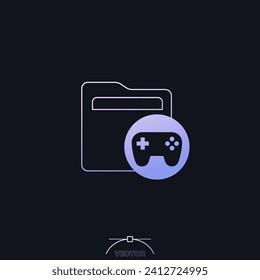 game folder icon with gradient