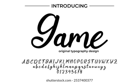 Game Font Stylish brush painted an uppercase vector letters, alphabet, typeface