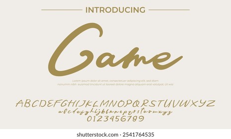 Game Font Stylish brush painted an uppercase vector letters, alphabet, typeface