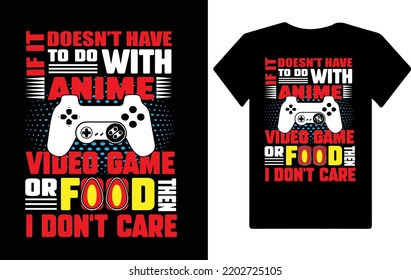 Game and food anime T shirt design