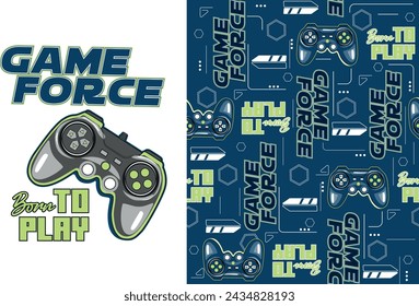 game force play control boy pattern