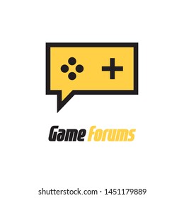 Game forum Logo Template Design Vector, Emblem, Concept Design, Creative Symbol, Icon