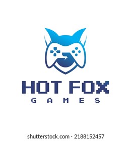 Spiel-Fuchs-kreatives Vektorlogo