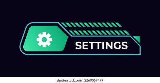 Game frame. Stream overlay banner with button UI template. Futuristic live interface. Isolated streaming show graphic. Vector square digital element