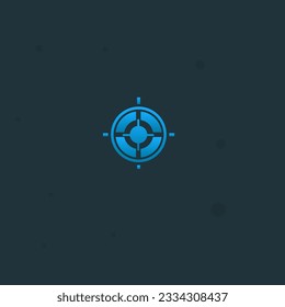 Game Futuristic Hud Sci Fi Frame Element Military Blue Round  Vector Design
