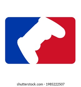 Game Gamer Controller League Association Group Logo Symbol Icon Blue Red Sillhouette Vector Flat
