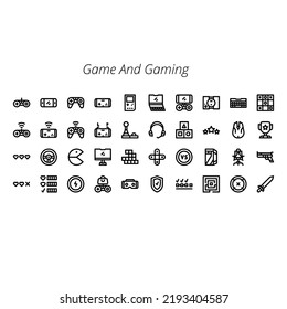 juego y juego de iconos