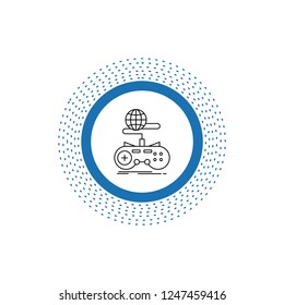 Game, gaming, internet, multiplayer, online Line Icon. Vector isolated illustration