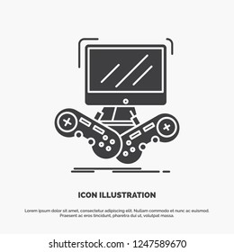 Game, gaming, internet, multiplayer, online Icon. glyph vector gray symbol for UI and UX, website or mobile application