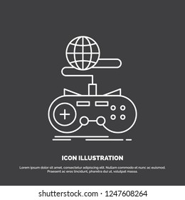 Game, gaming, internet, multiplayer, online Icon. Line vector symbol for UI and UX, website or mobile application