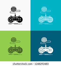 Game, gaming, internet, multiplayer, online Icon Over Various Background. glyph style design, designed for web and app. Eps 10 vector illustration