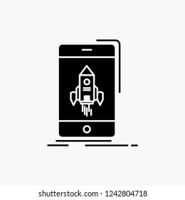 game, gaming, start, mobile, phone Glyph Icon. Vector isolated illustration