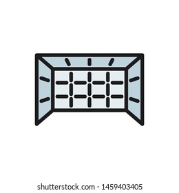 Game gate flat color icon.