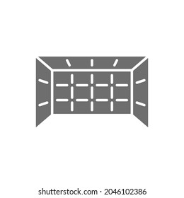 Game gate grey icon. Isolated on white background