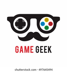 GAME GEEK LOGO ICON SYMBOL TEMPLATE EMBLEM