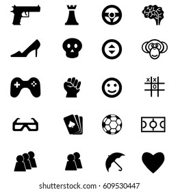 Game genres. Simple Set of Games Related Vector Line Icons.